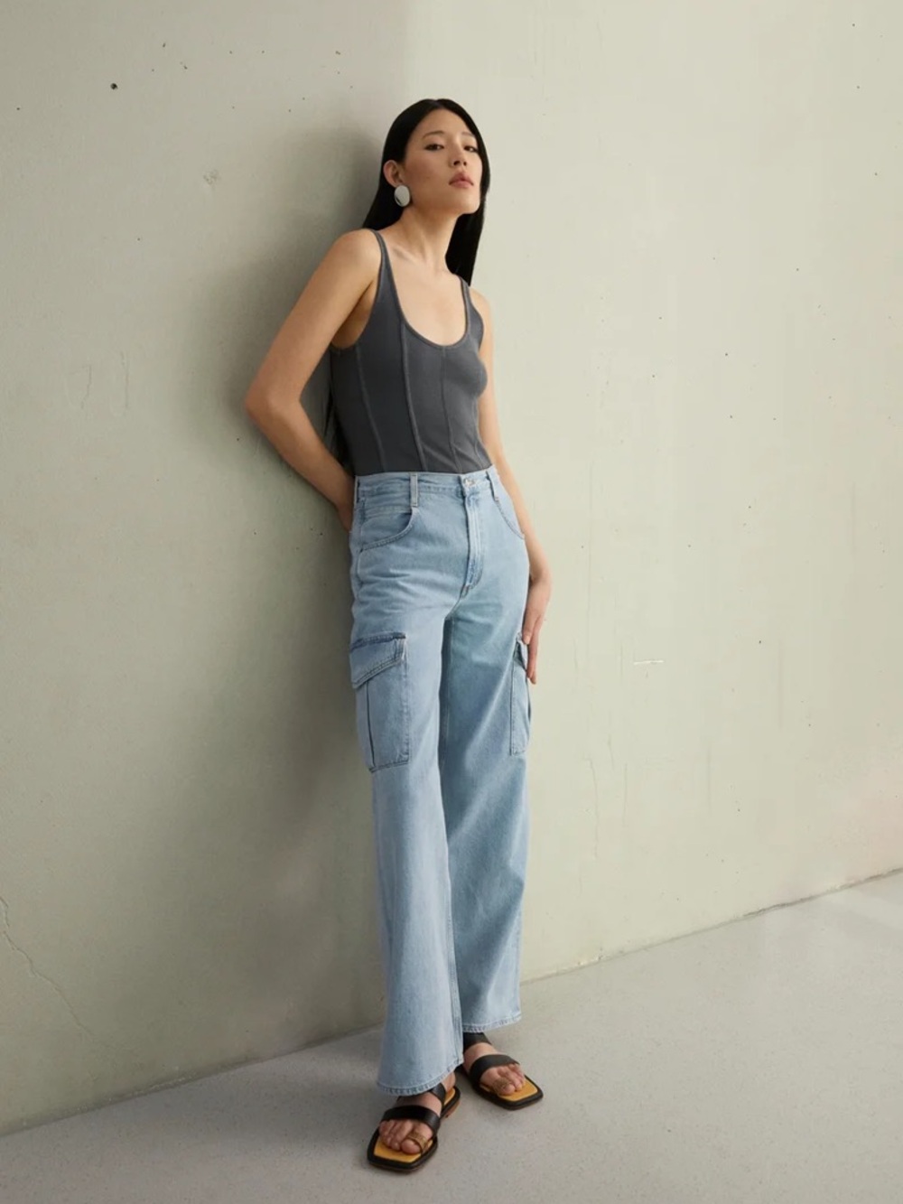 NWT Agolde Elna Bodysuit in Gravity